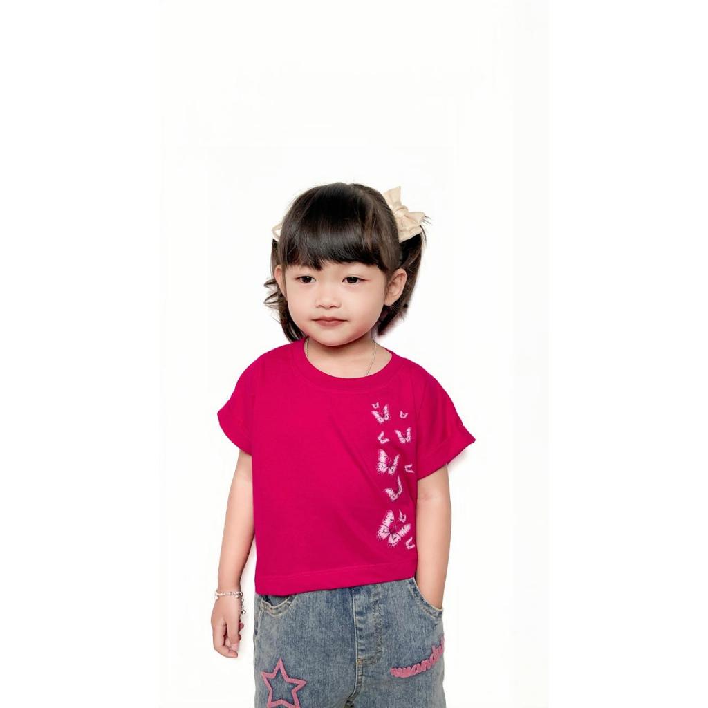 Bytheway Crop Top Anak Perempuan Fuschia KupuKecil (1th-7th)