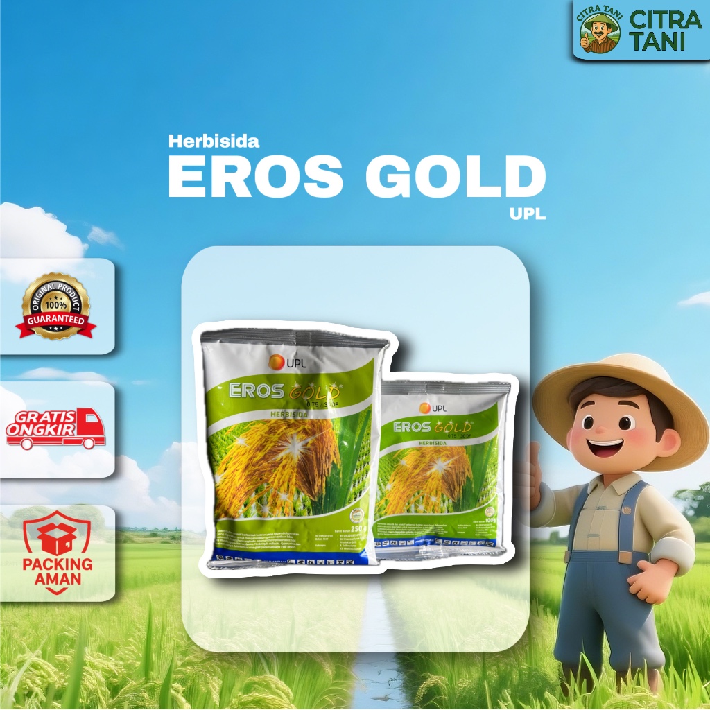 EROS GOLD UPL – Herbisida Pra dan Purna Tumbuh | Cocok untuk padi sawah