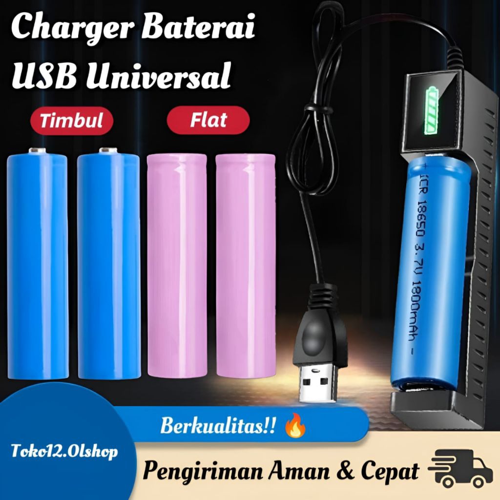 Baterai Charger Baterai 1 Slot 1 Batre Cas Casan Isi Ulang Li-ion •Toko12•