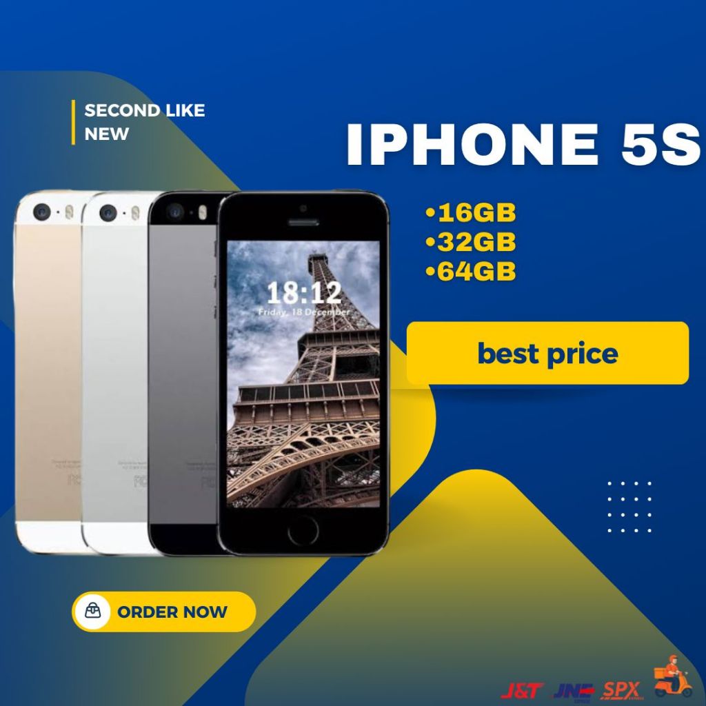 hp i phone Second Original IP5S 16/32/64GB WIFI ONLY iphone 5s ip 5s second ori