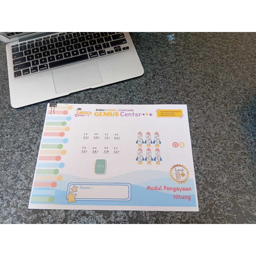

Genius Center Modul Pengayaan-Hitung level 3+ Fullcolor Size A4 75 GSM