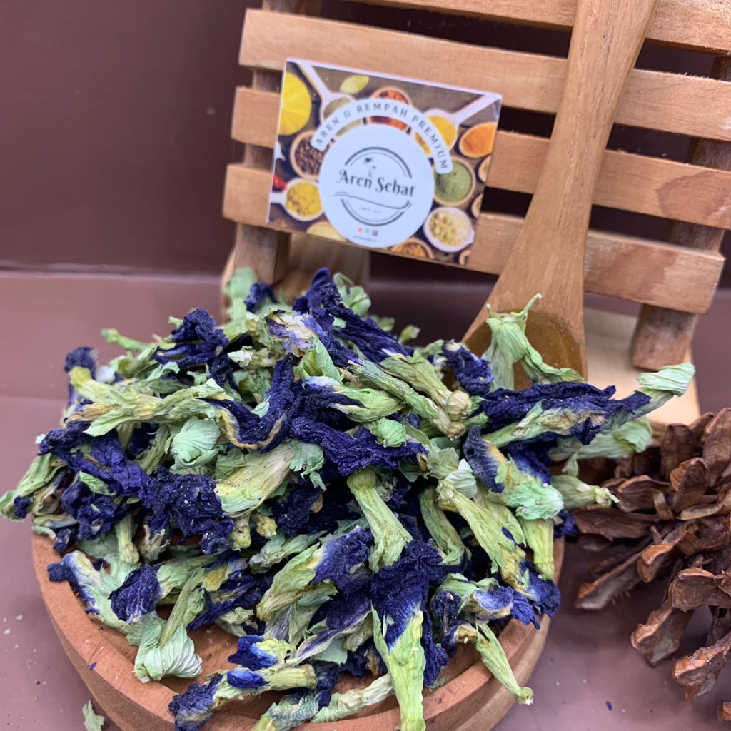 

100gr Bunga telang / Teh Telang Kering /Teh Biru /Butterfly Pea / Teh Bunga Telang Kering