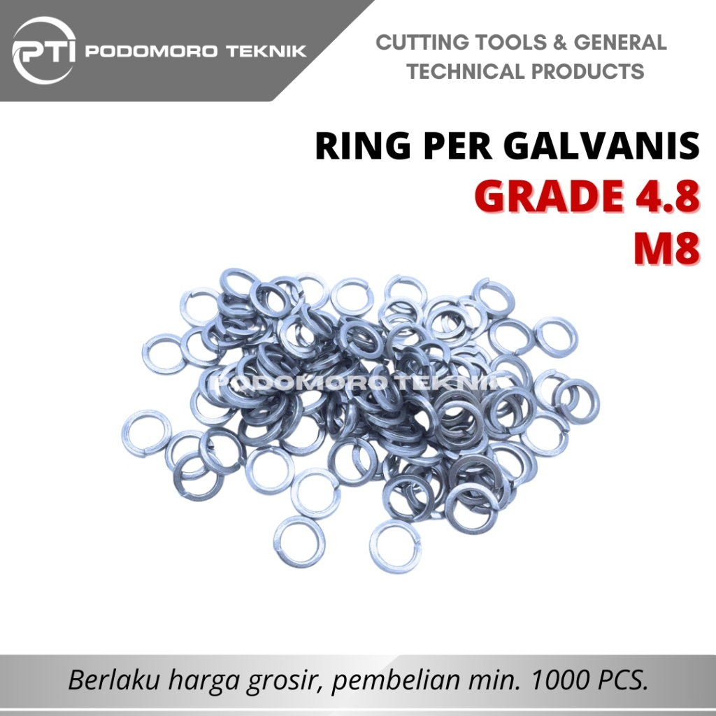 Ring Per Putih M8 Galvanis M8 Spring Washer M8