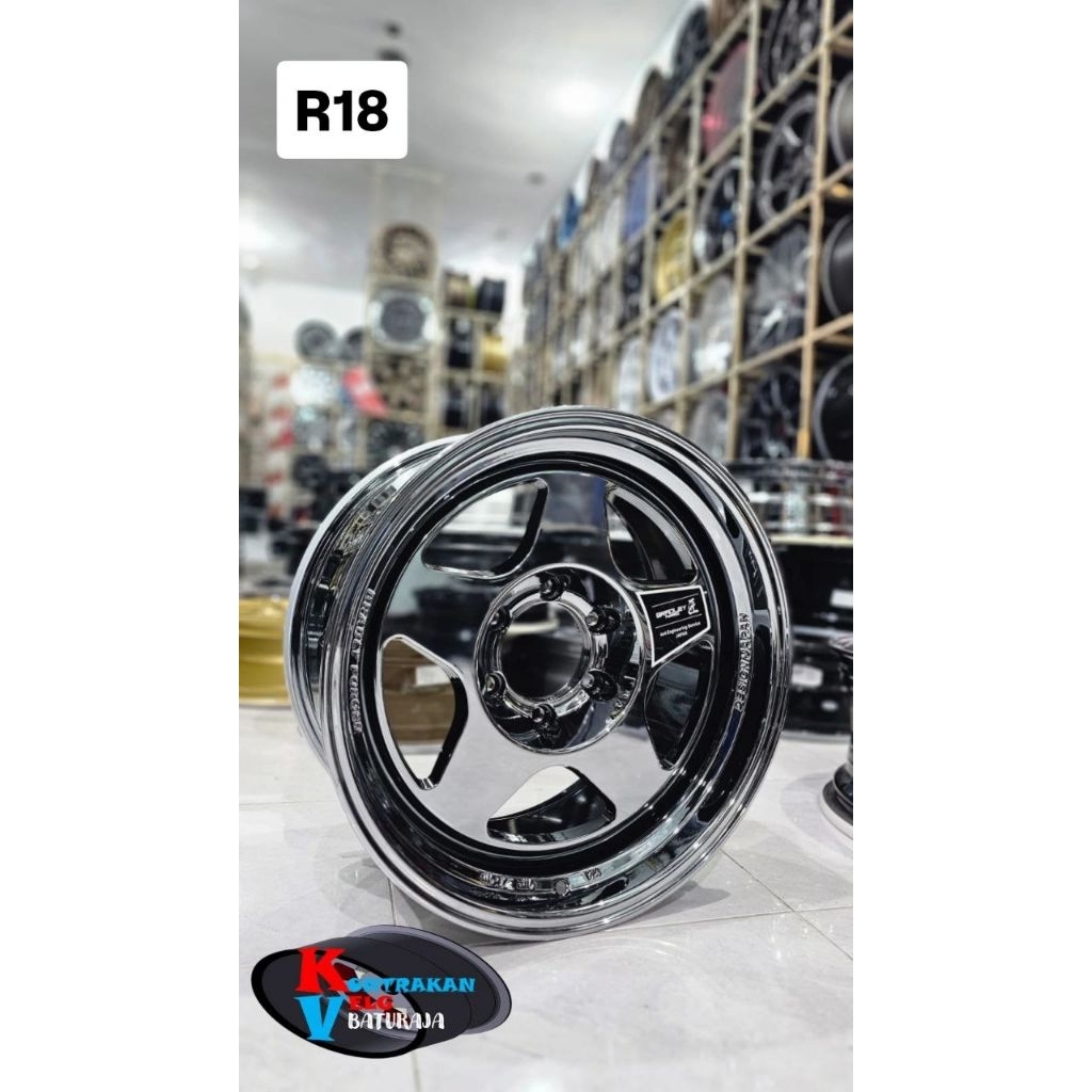 Velg Bradley R18 Black Chrome 6x139 (Fortuner Pajero Dll)