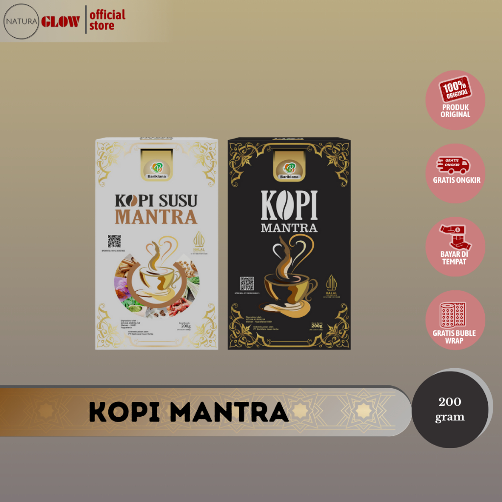 

KOPI MANTRA - mantra herbal premium stamina pria lada hitam cabe jawa jahe gula aren halal bpom