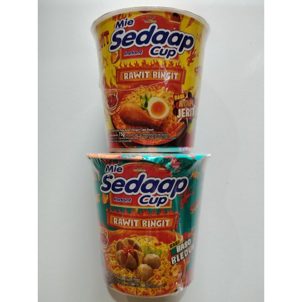

Mie Sedaap Cup Ayam Jerit & Baso Bleduk 75g