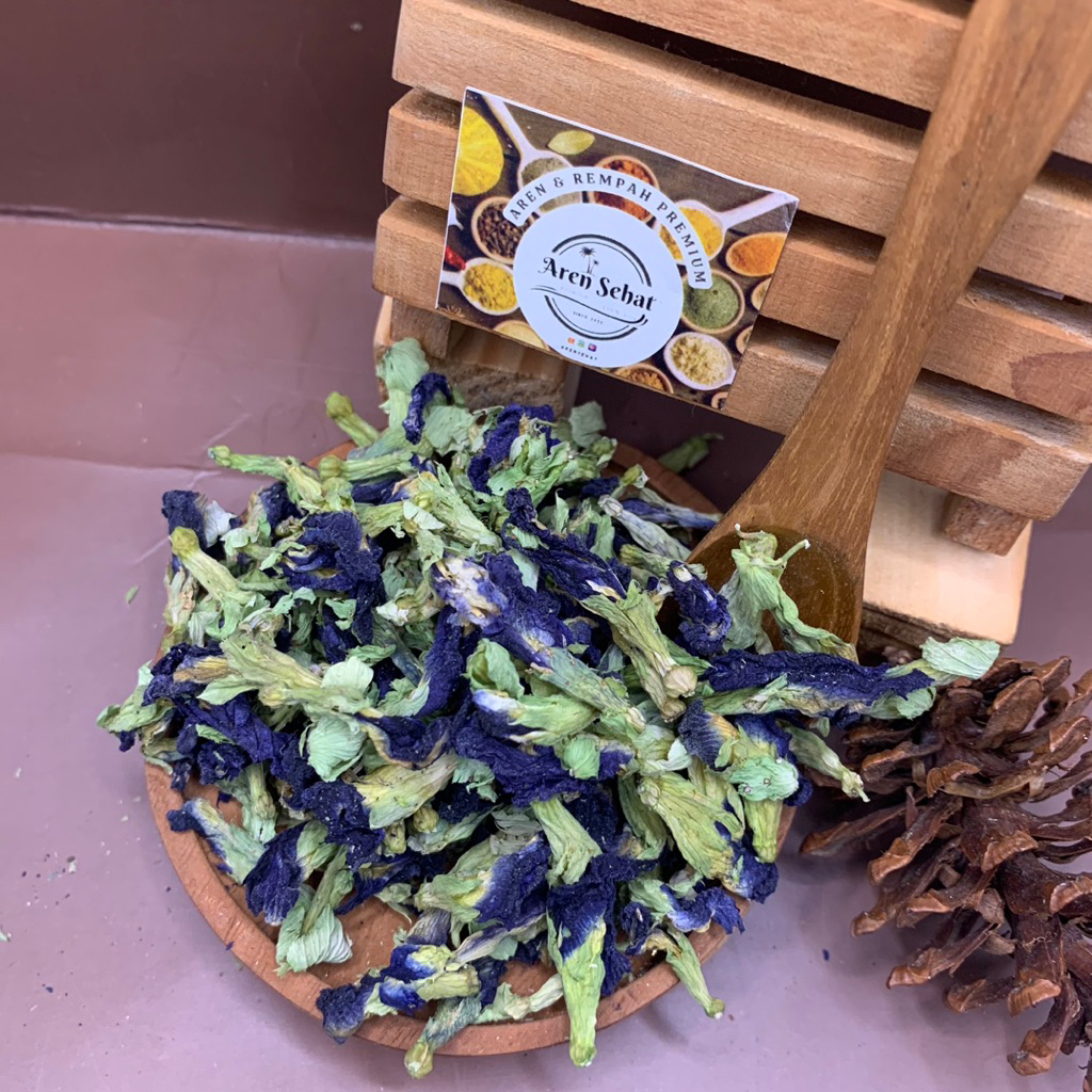 

50gr Bunga telang / Teh Telang Kering /Teh Biru /Butterfly Pea / Teh Bunga Telang Kering