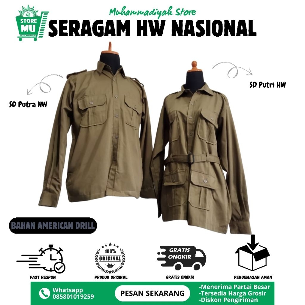 baju seragam HW Muhammadiyah SD/MI