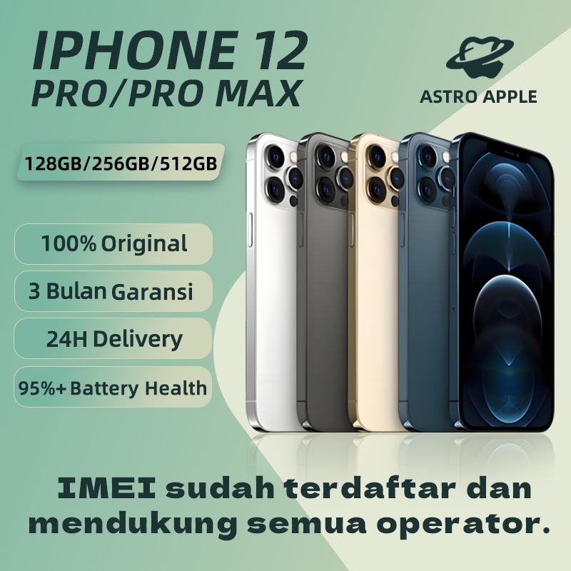 iPhone 12 Pro / iPhone 12 Pro MAX 128GB 256GB IMEI Terdaftar Tangan Kedua 100%ORI Fulset Kondisi Per