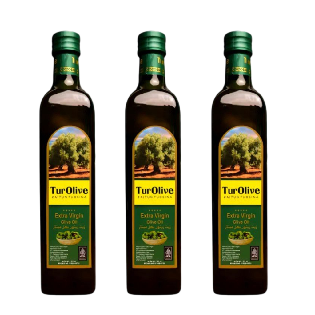 

3 BOTOL Turolive Zaitun Tursina HNU 500ml – Minyak Zaitun Extra Virgin Olive Oil