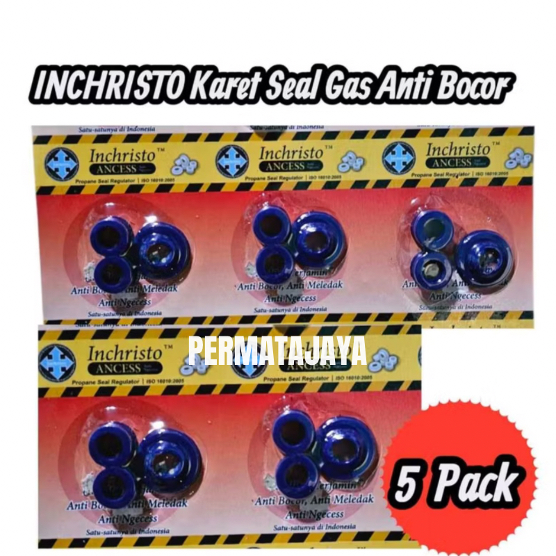 10 Pack Karet Seal Gas Regulator Silikon Biru Inchristo Anti Bocor Tabung Gas Lpg