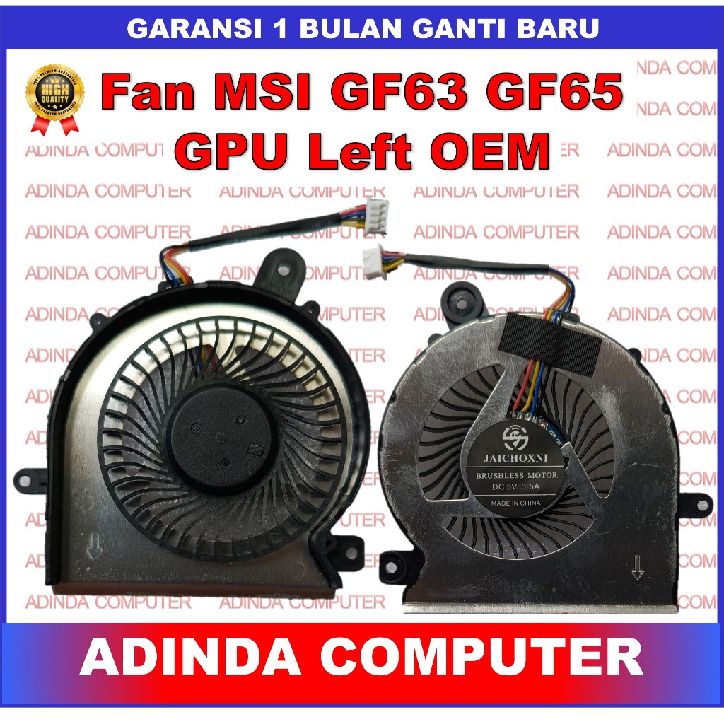 Fan MSI MSI GF63 GF65 9RCX-818 9SC-066 8SC-030Thin GPU Left OEM