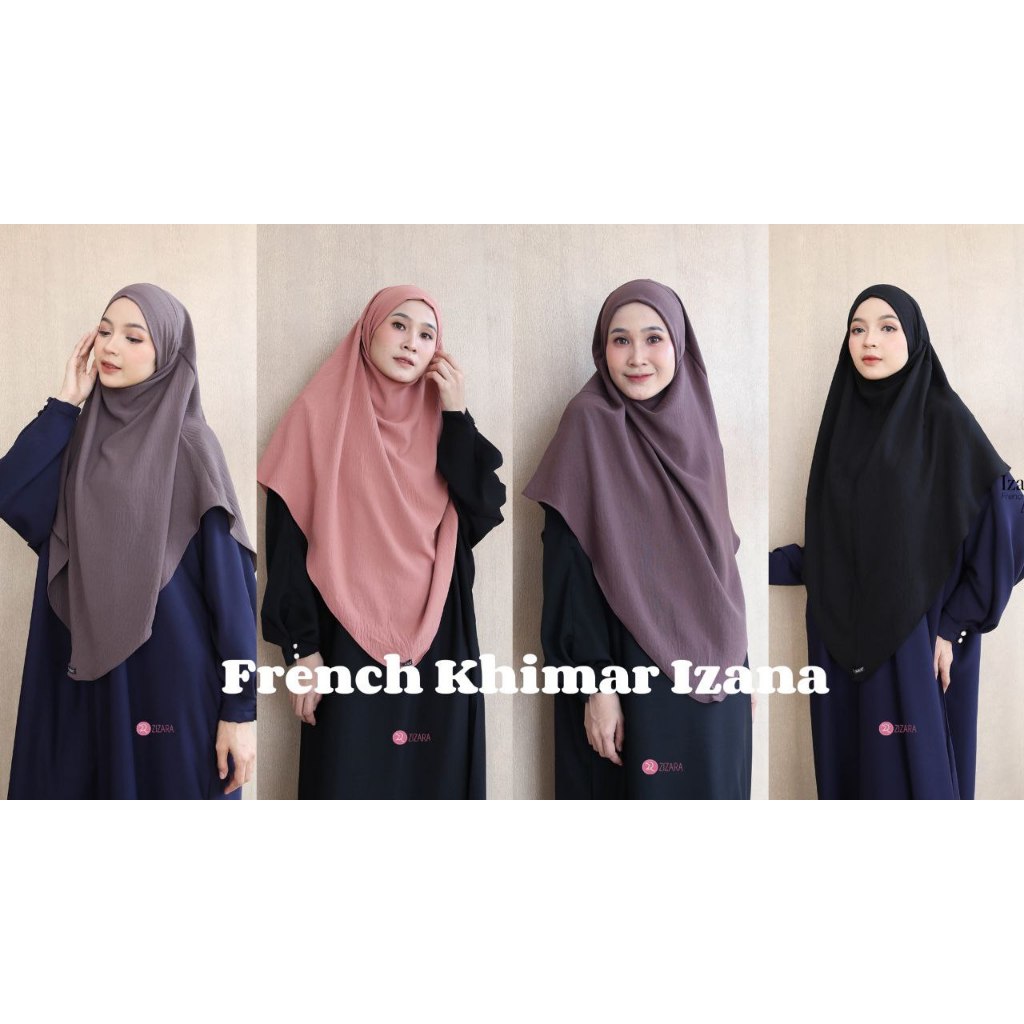 FRENCH KHIMAR CEY AIRFLOW IZANA BY ZIZARA | Khimar Instan | | Khimar Cadar | | Khimar Hitam |
