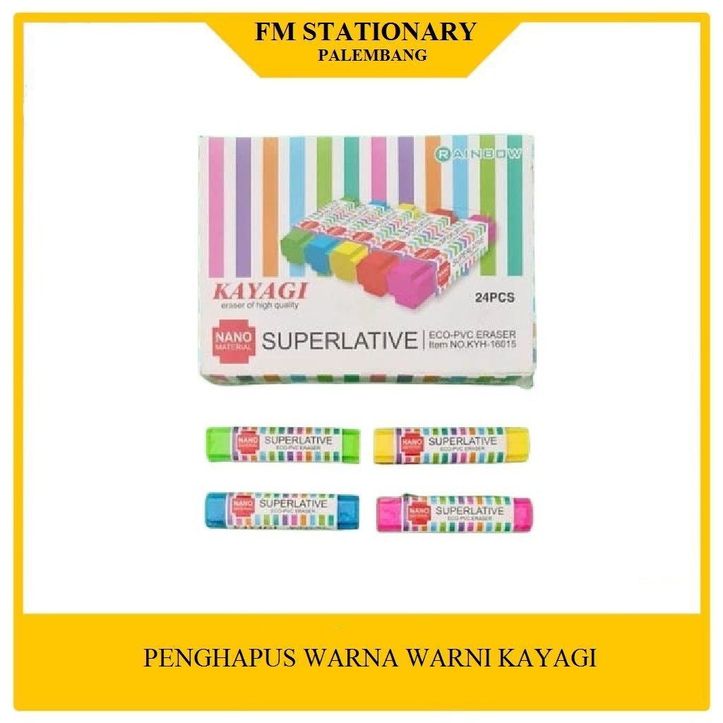 

PENGHAPUS WARNA WARNI KAYAGI ( 1 pack)