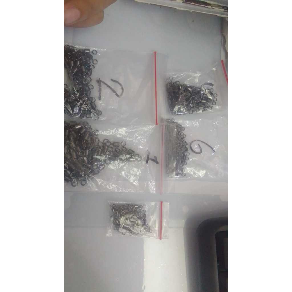 50pcs KiliKili Pancing Utk mancing Ikan swivel SW Connector Hook Fishing