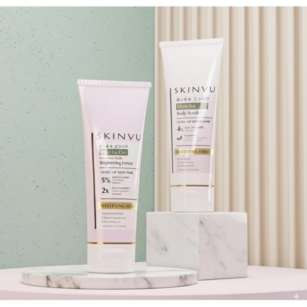 SKINVU Whitening Body Lotion Serum Infused - Skinvu Body Lotion Skinvu Mencerahkan Kulit Melembabkan