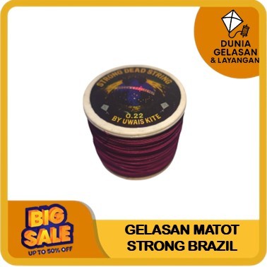 Gelasan Senar Matot Bogel Strong String Brazil 0.22 Bahan Putih 1200 Yard Tarik Jepret Layangan