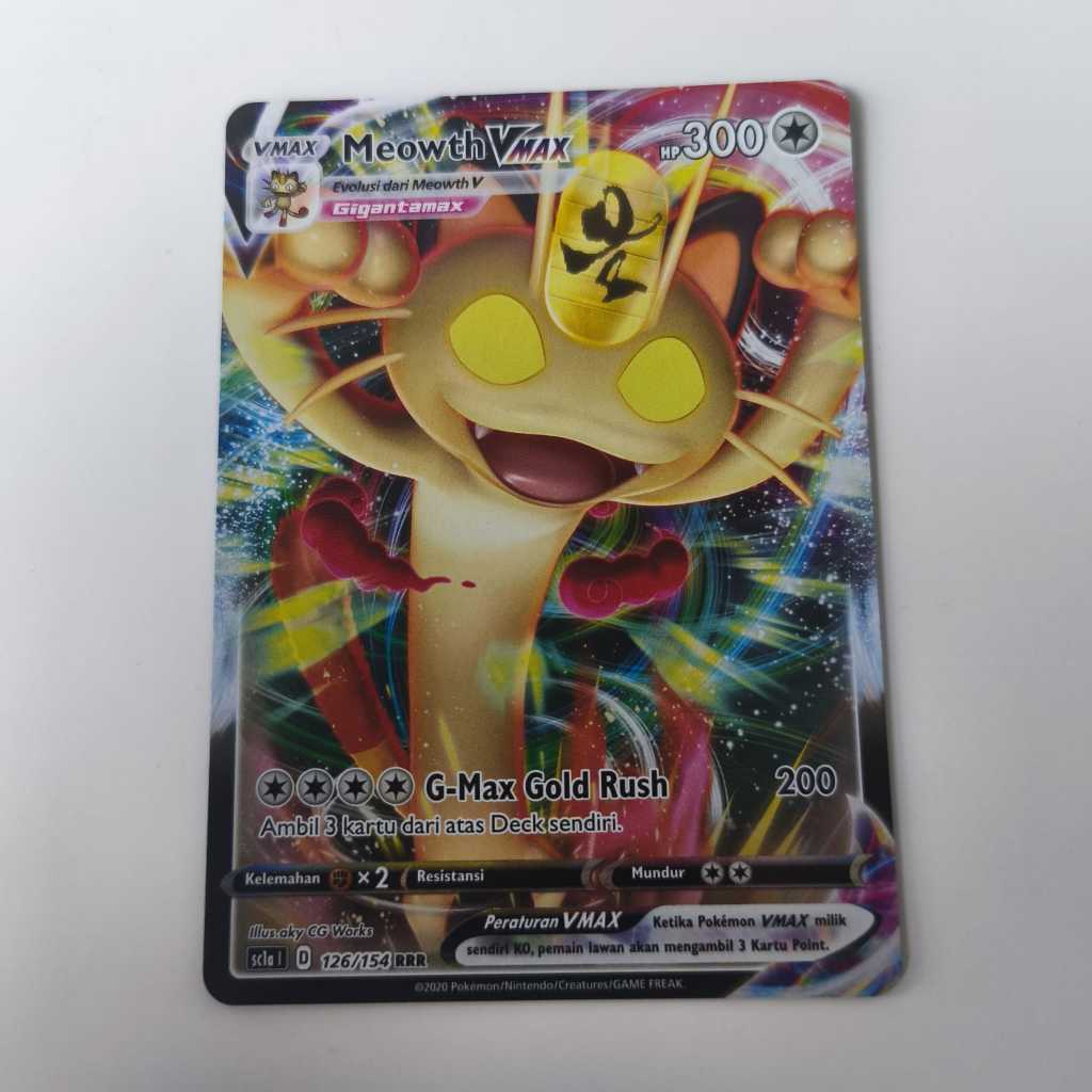 Meowth VMAX RRR sc1a 126/154  Pokemon TCG Indonesia