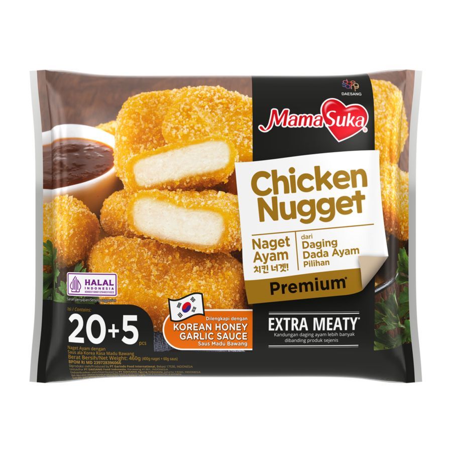 

MAMASUKA NUGGET PREMIUM 170gr 460gr - Naget Ayam Mama Suka - Kheiza Frozen