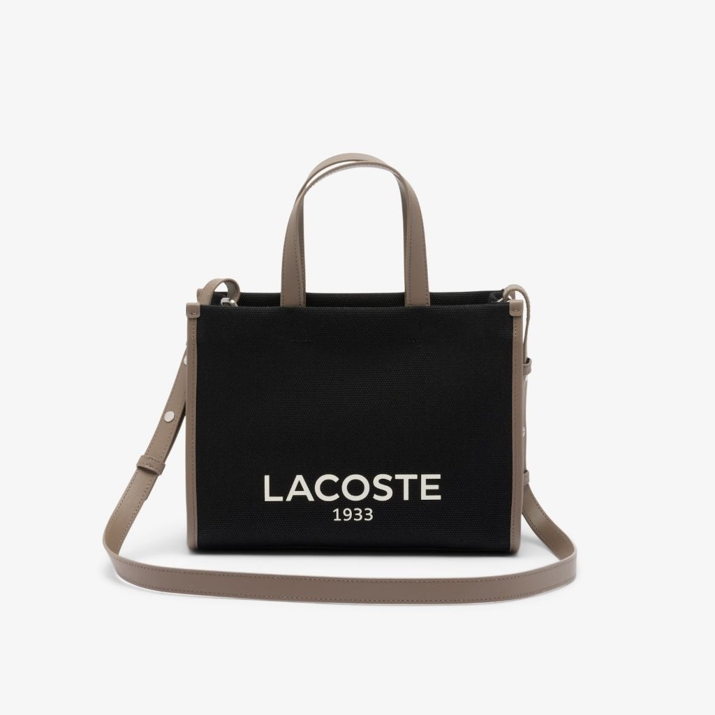 Lacoste Women's Small Heritage Canvas Tote Tas Selempang Wanita