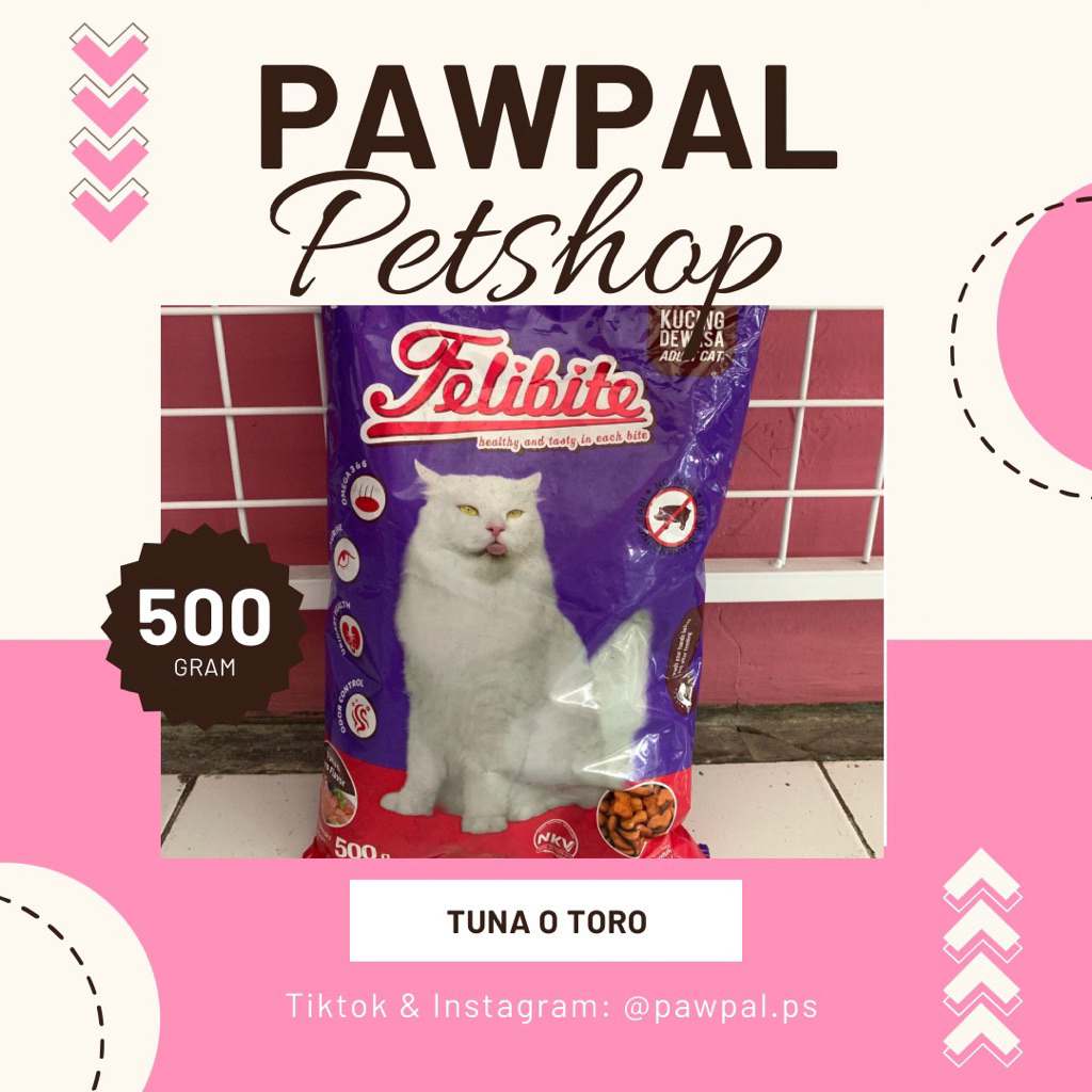 FELIBITE MAKANAN KUCING / FELIBITE TUNA O TORO FLAVOR / FELIBITE MURAH / MAKANAN KUCING MURAH