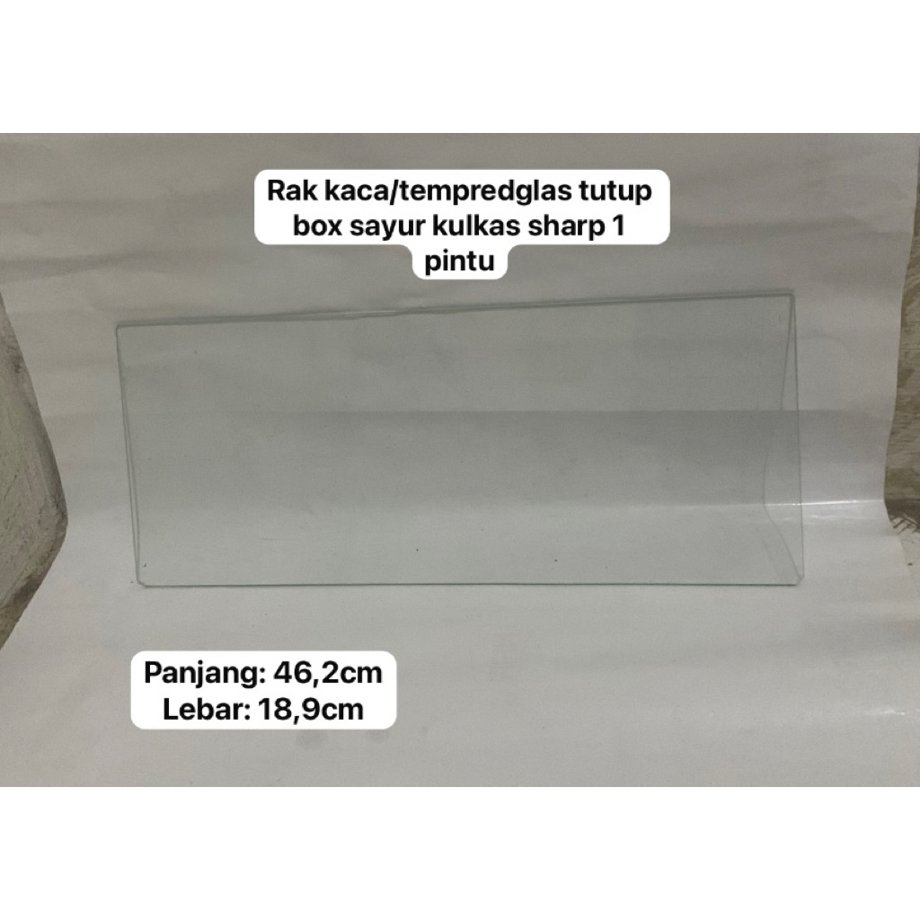 RAK KACA / TEMPREDGLAS TUTUP BOX SAYUR KULKAS SHARP 1 PINTU ORIGINAL SECOND
