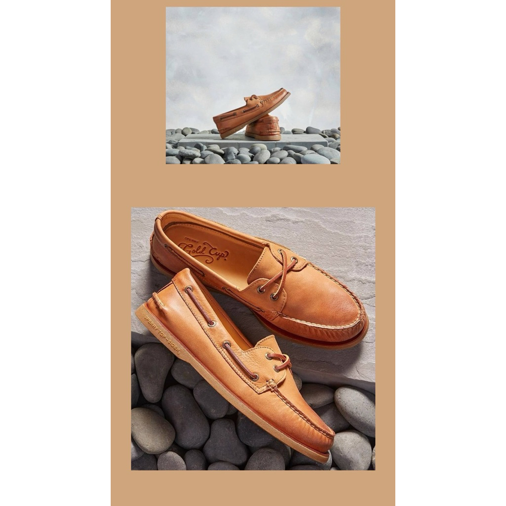 Sperry Gold Cup Tan Authentic Original Sepatu Casual Pria