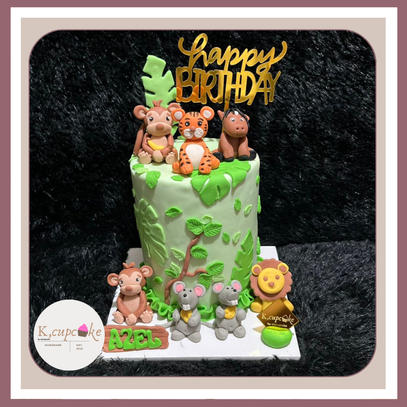 Kue Ulang Tahun Animal - Cake Ultah ZOO Full Fondant