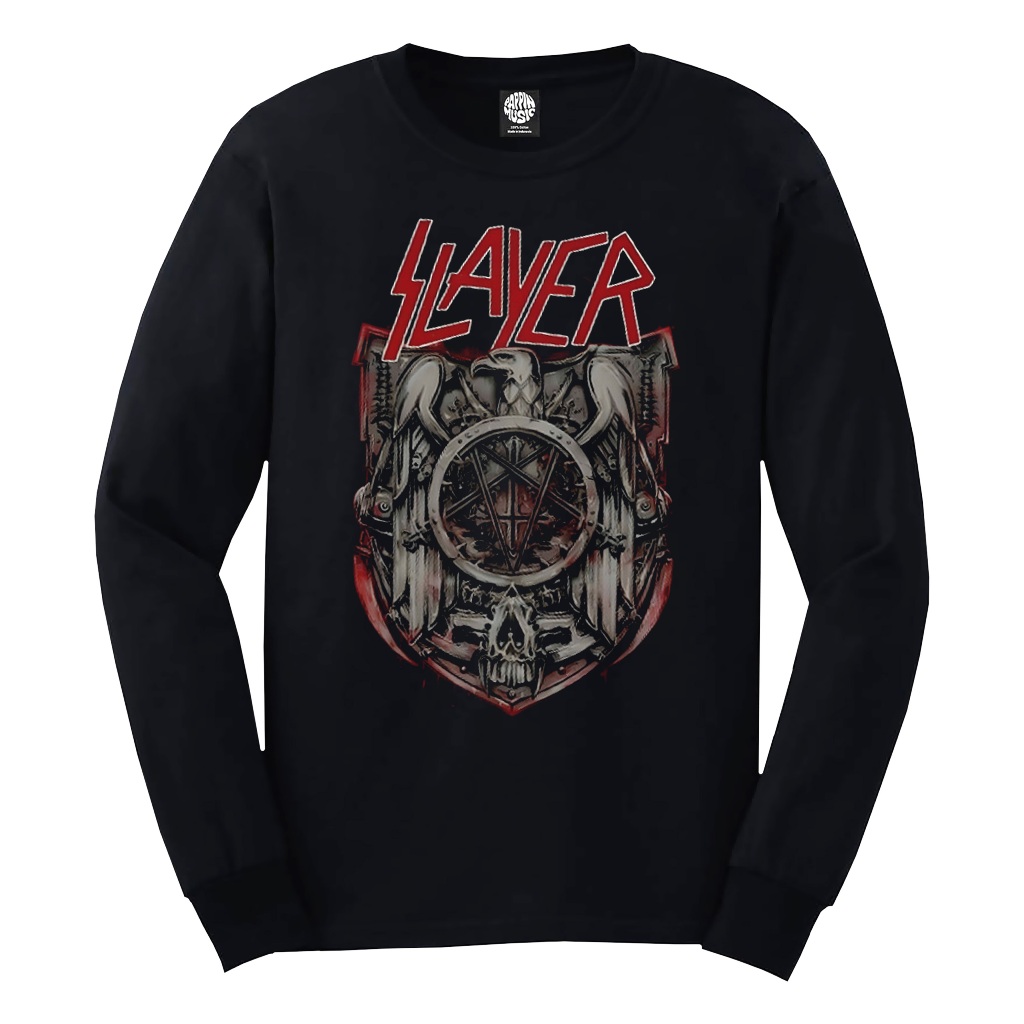 KAOS BAND BEST QUALITY, KAOS MUSIK KAOS SLAYER AGGRESION LENGAN PANJANG -- PLASTISOL --