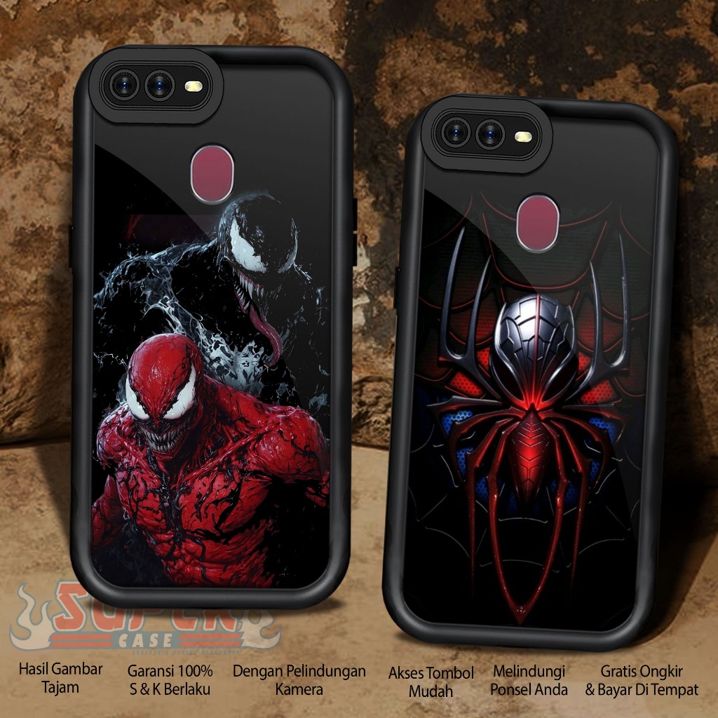 Case Premium Compatible For OPPO F9 F9 PRO REALME 2 PRO AX7 Motif [ SPIDERMAN ] Casing Softcase glos