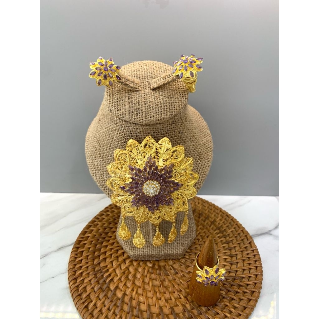 Set Bros Bintang Permata Ungu Gold