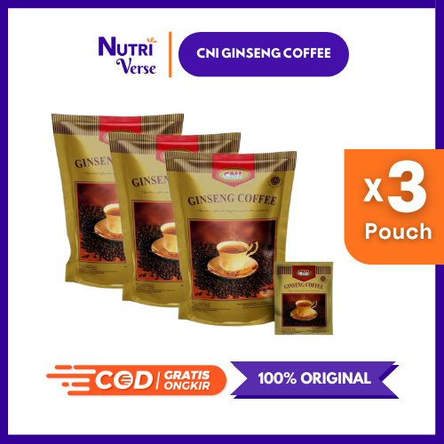 

3 Pouch CNI Ginseng Coffee Isi 20 Sachet | Kopi Ginseng Pertama di Indonesia