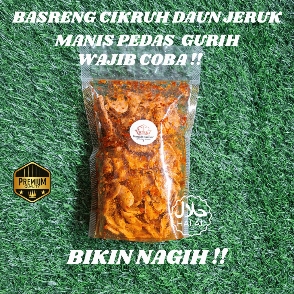 

Basreng Pedas Manis Gurih Cikruh Daun Jeruk | Cemilan Kriuk Pedas Nagih | Snack Kriuk Viral Bandung