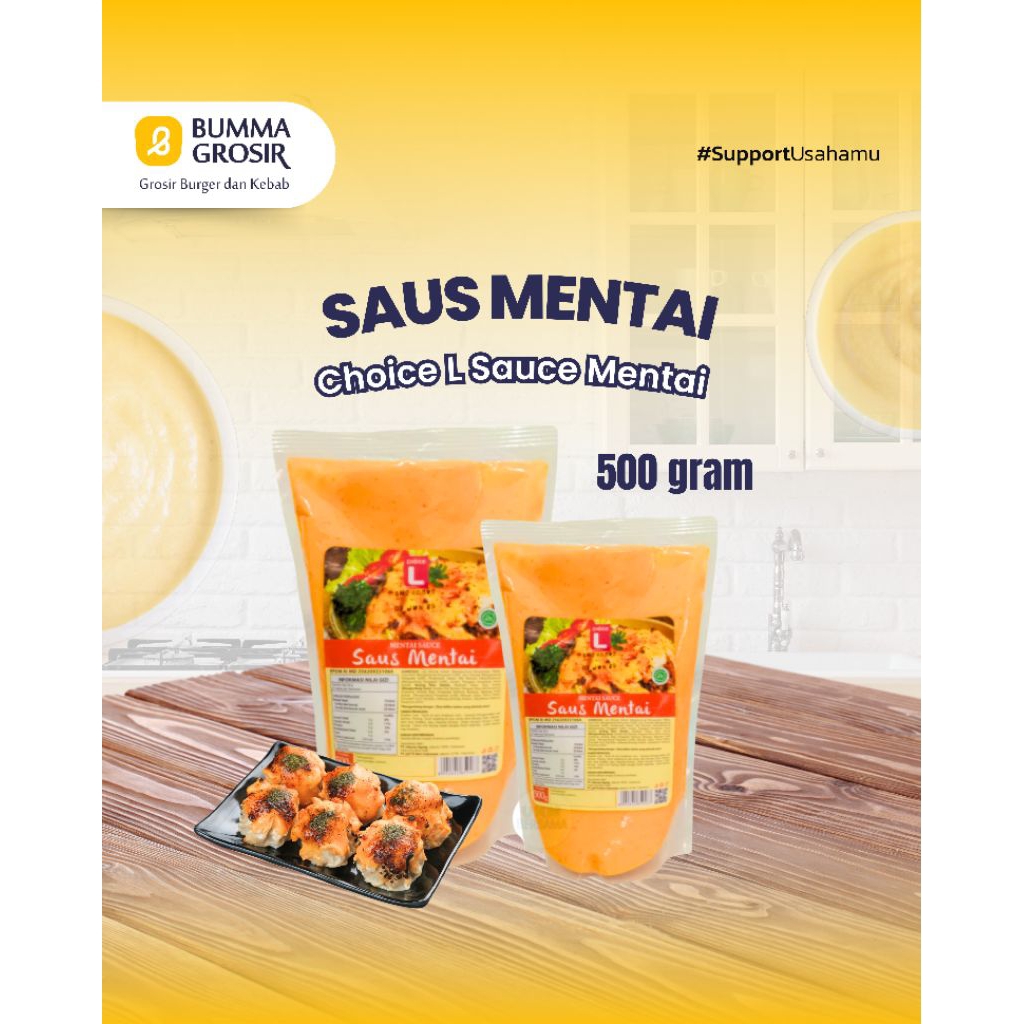 

Saus Mentai Choice L- - saos mentai - saus mentai halal - 500gram