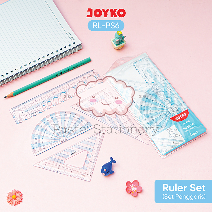 

Penggaris Plastik 4 in 1 RL-PS6 Joyko - Ruler Set Matematika