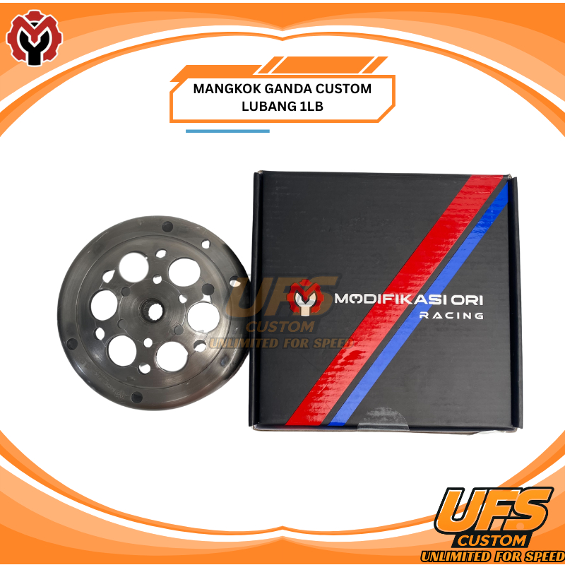 Mangkok Ganda Custom Modifikasi Ori Lubang 1LB XEON RC KARBU | Aksesoris Motor Matic Racing Variasi 