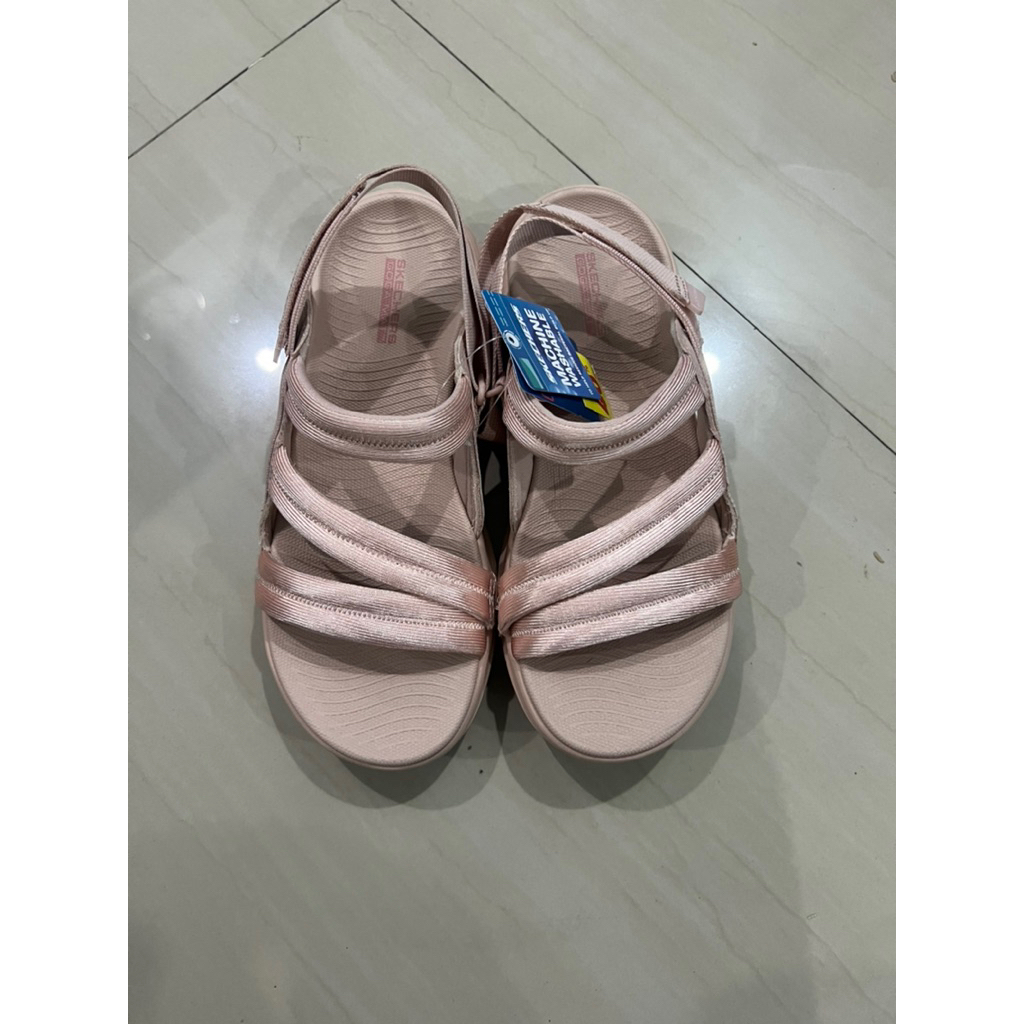 Sandal Skechers Max Cushion Essential Pink 100% Original