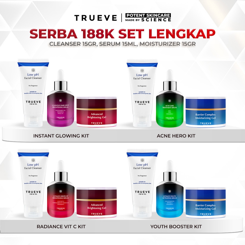 [SERBA 188RB] PAKET HEMAT & LENGKAP SKINCARE SERBA 15 ML Serum, Cleanser, Moisturizer Hydrating