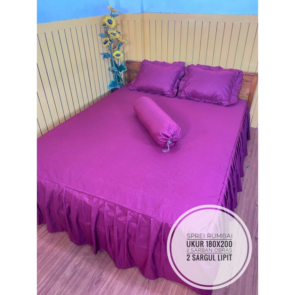 SPREI RUMBAI POLOS 180X200 King/Queen/Double