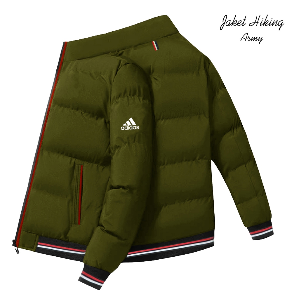 Jaket Pria Bomber Tebal Adidas Anti Air Nyaman | Jaket Puffer  Multifungsi Rompi Waterproof Windproo