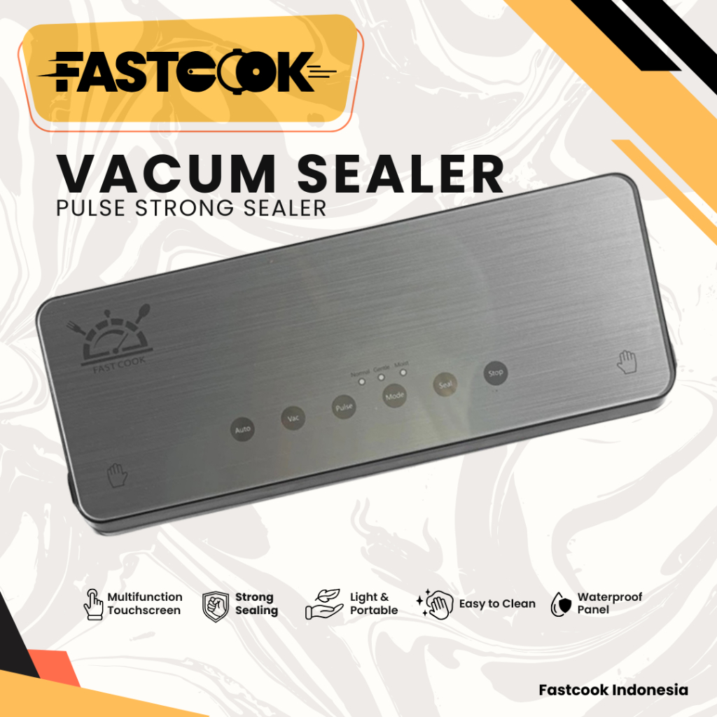 VACUM SEALER  MESIN VAKUM SEALER OTOMATIS DENGAN PULSE STRONG SEALING FASTCOOK