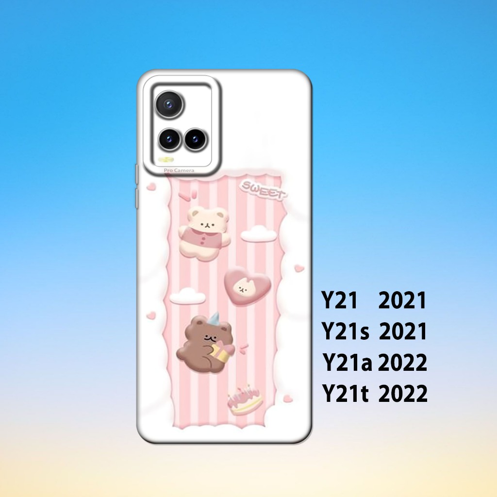 Silikon vivo Y21 ,vivo Y21S ,vivo Y21A ,vivo Y21T _Case Casing Hp Karet Hitam keren Lentur Tebal