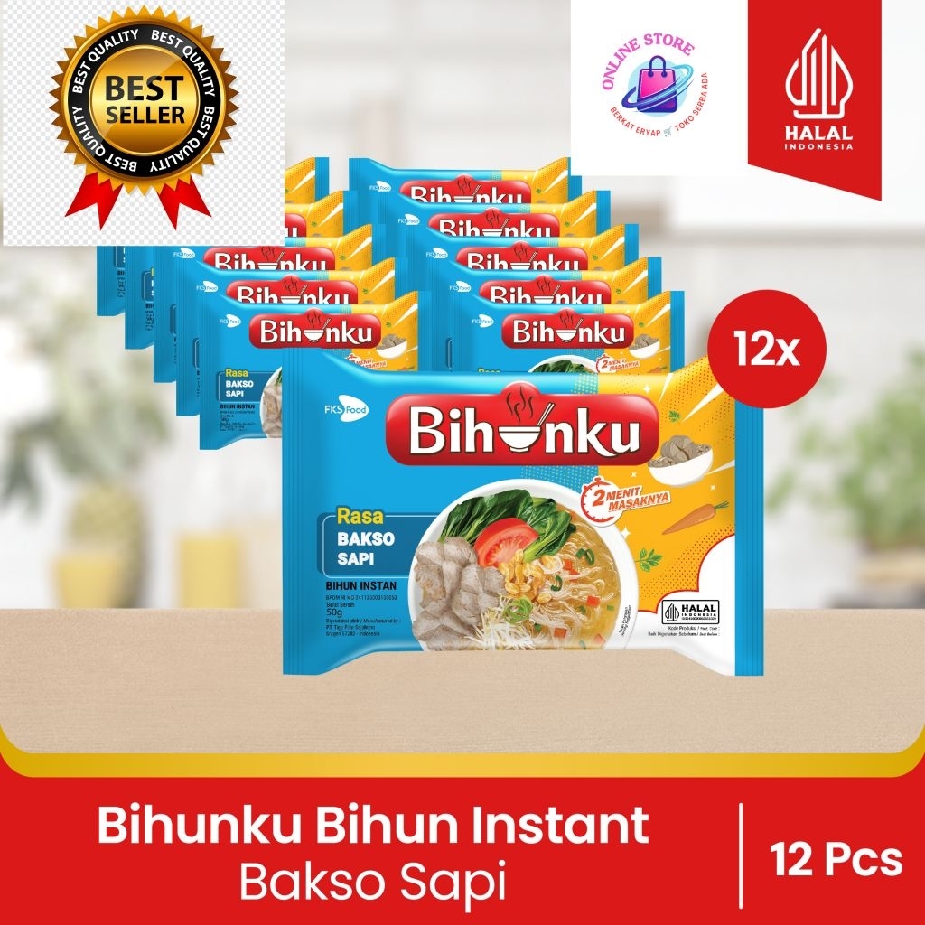 

Paket hemat Bundling - Bihunku Instan - Bakso - 50gr - 12pcs