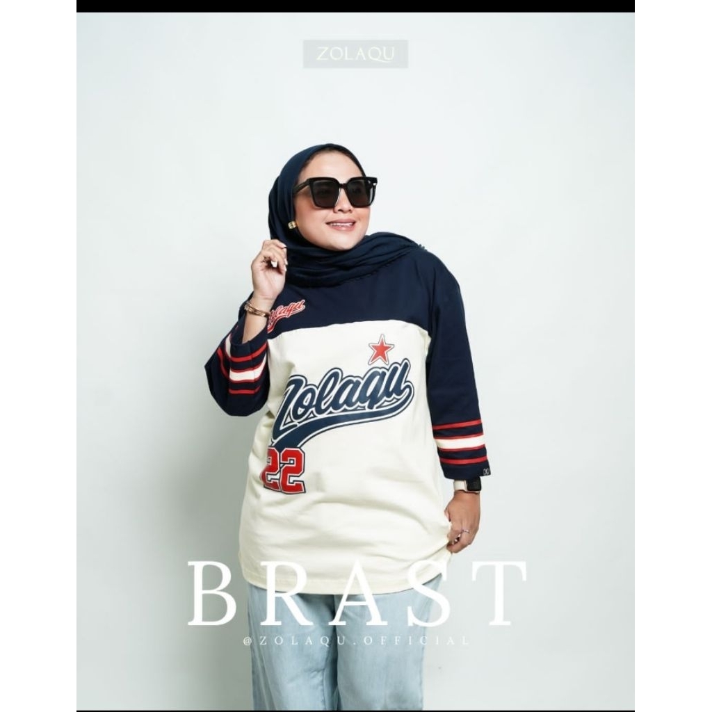 Kaos Wanita Premium ZOLAQU Original Oversize Kombinasi Warna