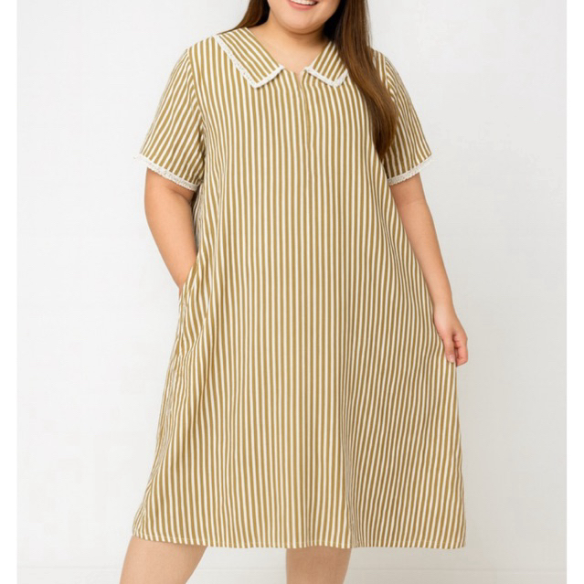 [LD 140 160] Dress Shella Jumbo | Daster Bahan Rayon Adem Kerah Renda | Baju Santai Jumbo | Dress Bi