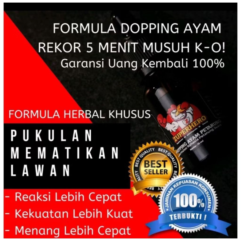 Doping Ayam Aduan Terbaik, Doping Ayam Aduan Alami, Doping Ayam Aduan dari Thailand