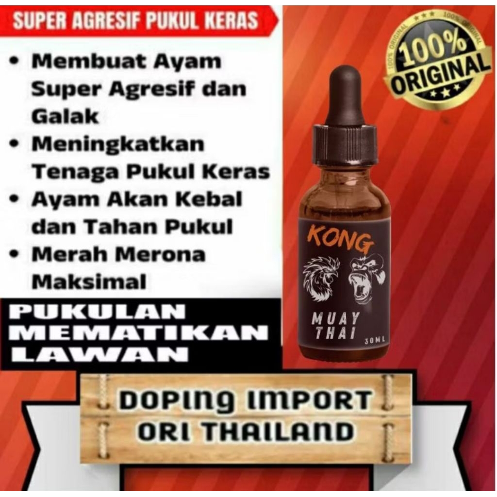 DOPING AYAM ADUAN KONG MUAYTHAI BANGKOK PHILIPIN TETES IMPORT LAGA TERBAIK ASLI ORIGINAL THAILAND AM