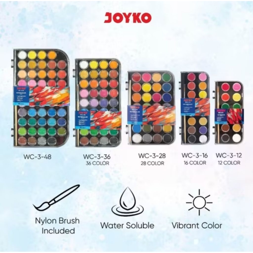 

Water Color Set Cat Air Joyko WC-3-12