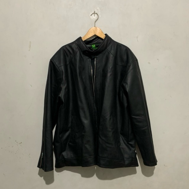 Jacket bomber Kulit asli Pria off short original like new size XXL (80x60) oversize second