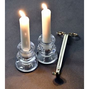 Arthome Tempat Lilin Dekorasi Kaca 2 In 1 - Transparan